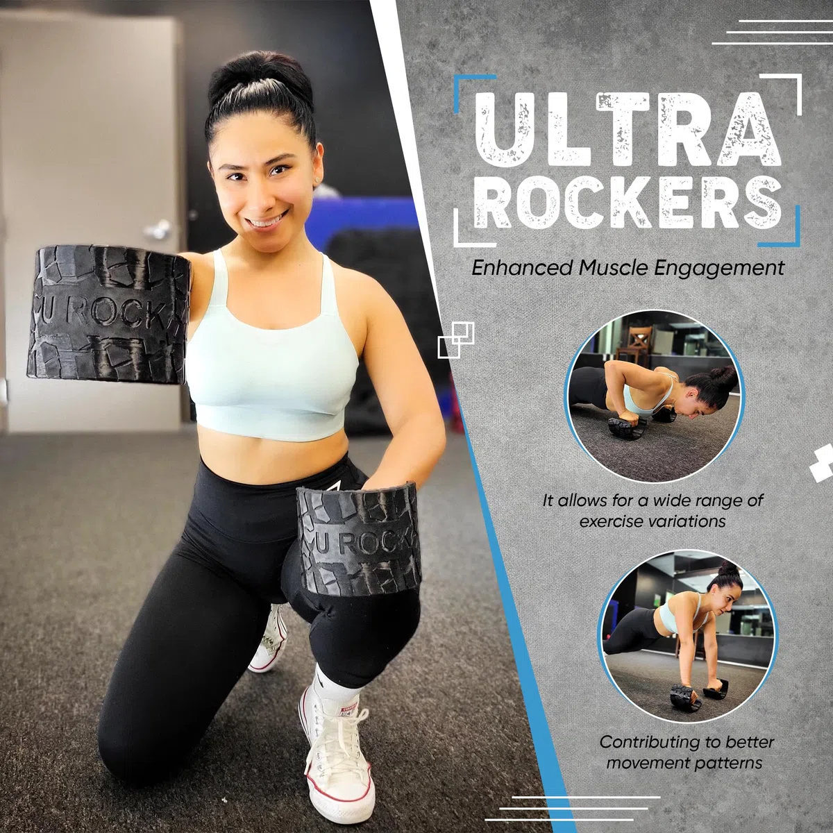Ultra Rockers – platforma treningowa dla siły, równowagi i stabilności rdzenia, odciążenie nadgarstka do pompek i treningu siłowego, sprzęt do domowej siłowni i fitnessu
