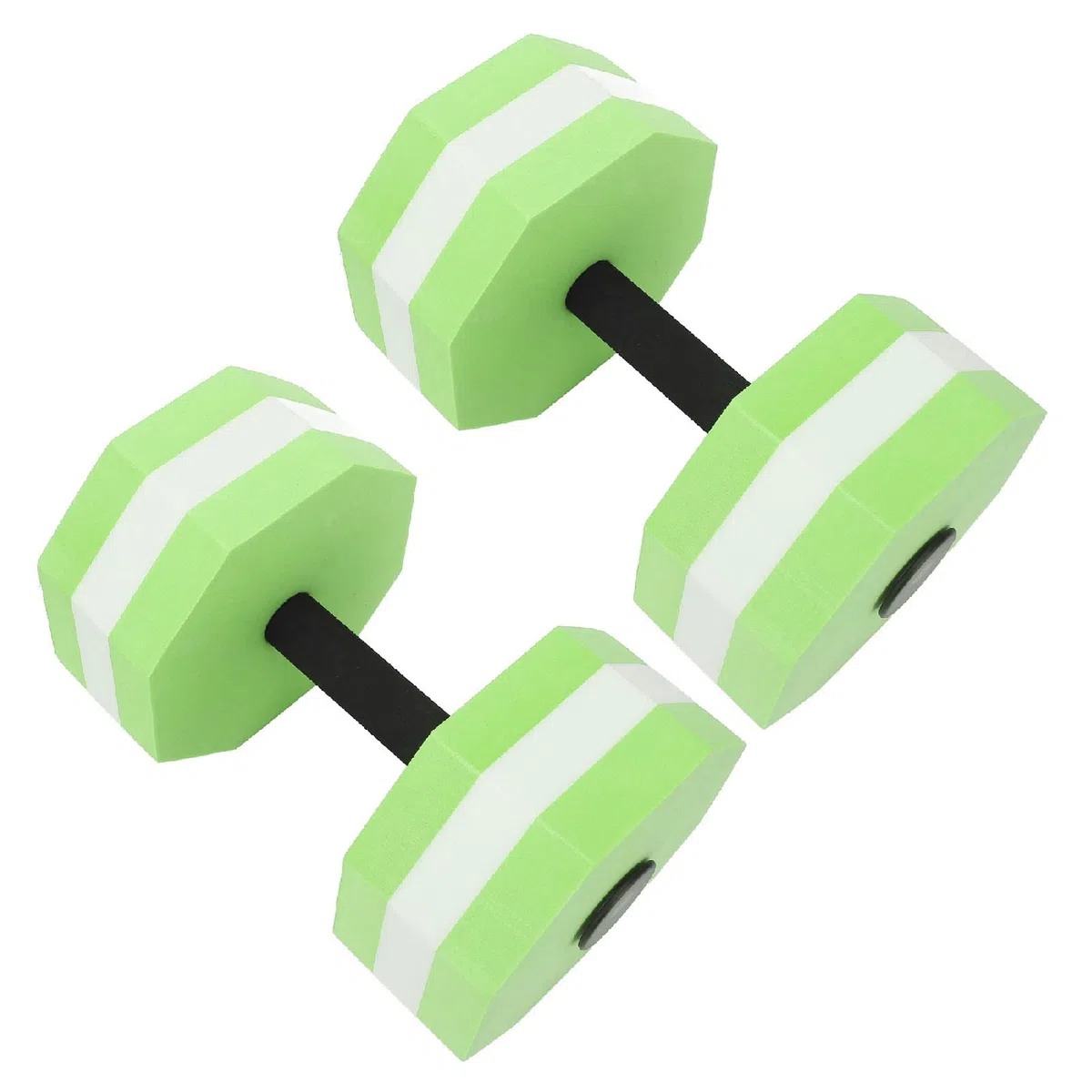 Zestaw hantli do wody Pianka EVA o dużej gęstości Pływające hantle do pływania na basenie Trening fitness i rehabilitacyjny Lekki, wyporny Trwały 2 szt. (Zielony w kształcie rombu, biały, zielony)