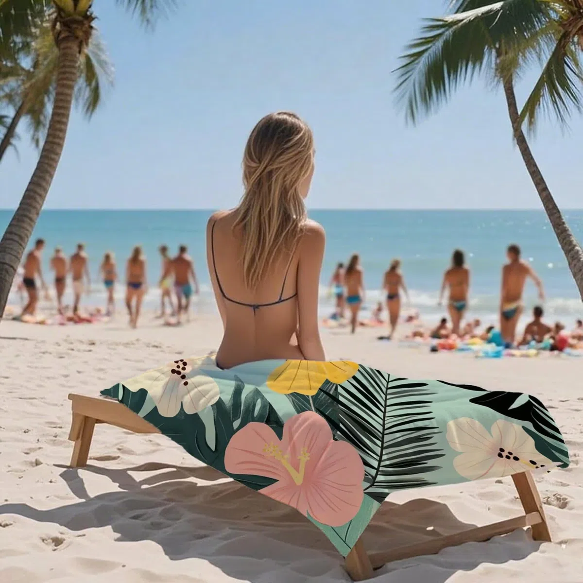 Ręcznik plażowy zielone ręczniki plażowe dla dorosłych 90 x 180 liść ręcznik z mikrofibry ręcznik kąpielowy bez piasku, chłonny szybkoschnący lekkie akcesoria plażowe do pływania, wakacji, jogi
